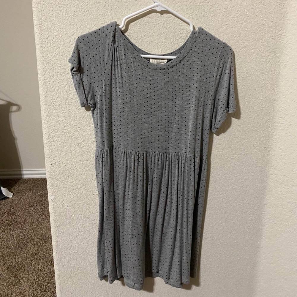 Polka dot T shirt dress